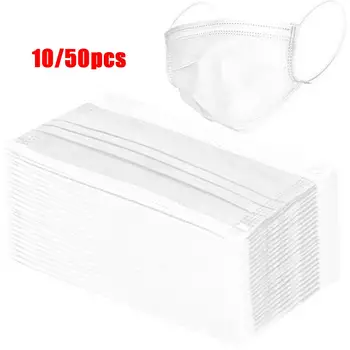 10/50Pcs Dustproof Facial Protective Cover Mask 3 Layers Anti-Dust Disposable Respirator Anti Haze Salon Earloop Face Mouth Mask
10/50Pcs Dustproof Facial Protective Cover Mask 3 Layers Anti-Dust Disposable Respirator Anti Haze Salon Earloop Face Mouth Mask