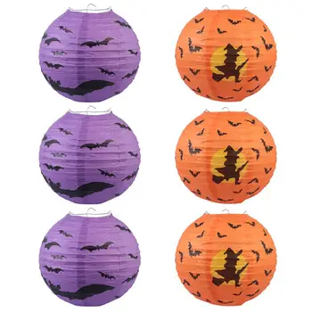 6Pcs Paper Lanterns Distinctive Hangings Festive Decorations (Orange, Purple)
6Pcs Paper Lanterns Distinctive Hangings Festive Decorations (Orange, Purple)