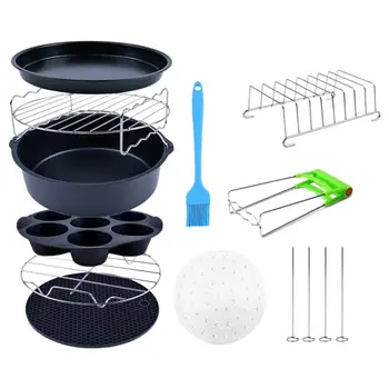 8 Inch 10pcs Air Fryers Accessories Rust-free And Safe Nonstick Coating Grill Rack Baking Tools Fit For 3.2QT-6.2QT-up Air Fryer
8 Inch 10pcs Air Fryers Accessories Rust-free And Safe Nonstick Coating Grill Rack Baking Tools Fit For 3.2QT-6.2QT-up Air Fryer
