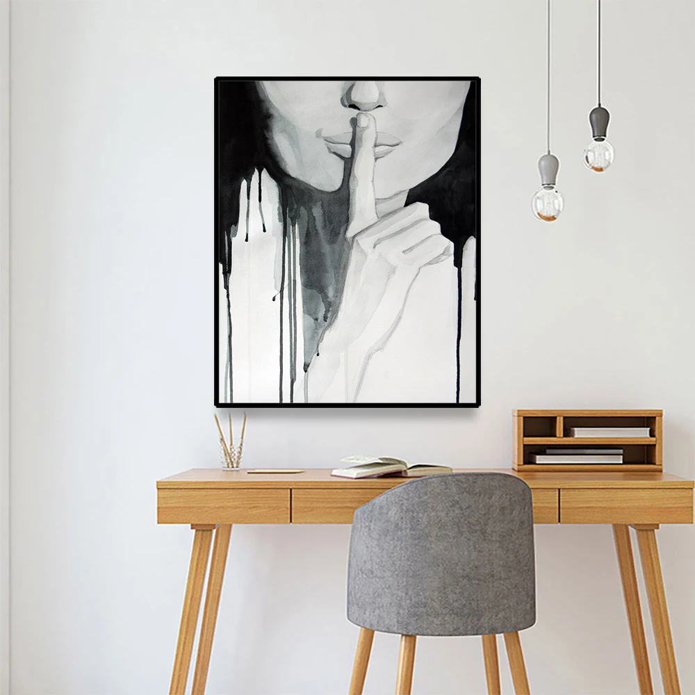 Canvas Art Painting Finger on mouth Do not talk Abstract Style Wall Decor Picture Modern Home Decoration Office Living Room
Canvas Art Painting Finger on mouth Do not talk Abstract Style Wall Decor Picture Modern Home Decoration Office Living Room