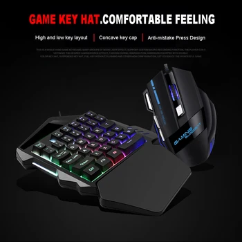 Colorful Backlight One-Handed Wired Gaming Keyboards Left Hand Game Keypad For LOL PUBG Gamer PC One-handed USB Wired Keyboard 
Colorful Backlight One-Handed Wired Gaming Keyboards Left Hand Game Keypad For LOL PUBG Gamer PC One-handed USB Wired Keyboard