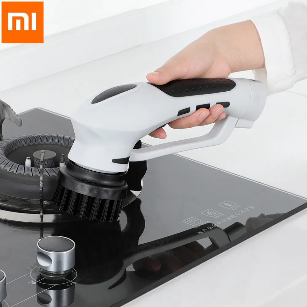 111 Wireless Handheld Electric Cleaner Waterproof IPX7 Cleaning Tool 4 Multifunctional Brush Head Labor-saving for kitchen | Бытовая