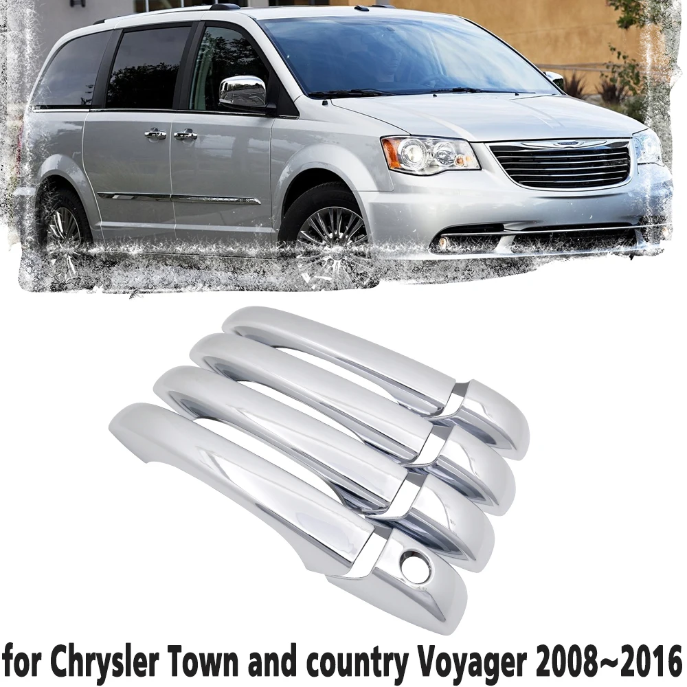 Роскошный хромированный защитный чехол для двери Chrysler Town and кантри Voyager 2008 ~ 2016
