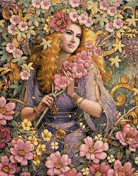 Higher Cotton Top Quality beautiful lovely counted cross stitch kit flora flower girl maid lady woman
Higher Cotton Top Quality beautiful lovely counted cross stitch kit flora flower girl maid lady woman