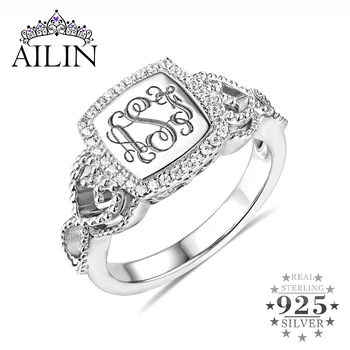 Wholesale Customized Sterling Silver Monogram Ring With Engravings Classic Monogram Ring In Cubic Zirconia For Gift For Women
Wholesale Customized Sterling Silver Monogram Ring With Engravings Classic Monogram Ring In Cubic Zirconia For Gift For Women
