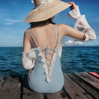 1 Piece Swimsuit Women Full Bathing Suits One One-Piece Female Korean Ins Long Sleeve Sexy Cover Bikini 2020 Hot Solid Cotton
1 Piece Swimsuit Women Full Bathing Suits One One-Piece Female Korean Ins Long Sleeve Sexy Cover Bikini 2020 Hot Solid Cotton