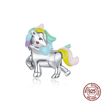 Real 925 Sterling Silver Fantasy Unicorn Animal Hourse Charm for Original 3mm Bracelet&Bangle Enamel Metal Beads C1500
Real 925 Sterling Silver Fantasy Unicorn Animal Hourse Charm for Original 3mm Bracelet&Bangle Enamel Metal Beads C1500