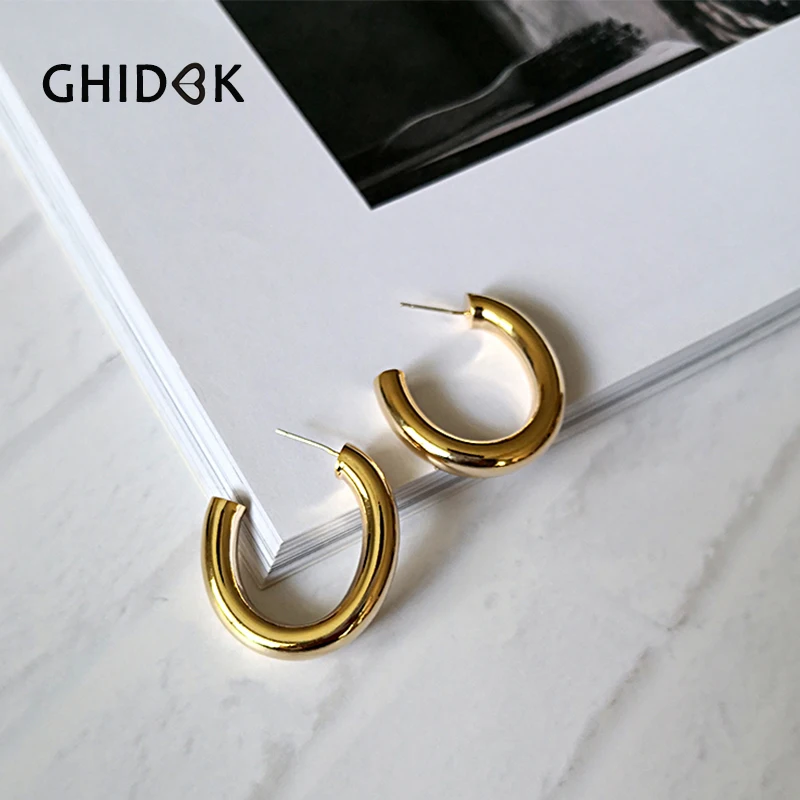 GHIDBK Mid Simple Chunky Statement Hoop Earrings Minimalist Shaped C Earring Hoops Street Style Earring Women Hoop Jewelry Gifts
GHIDBK Mid Simple Chunky Statement Hoop Earrings Minimalist Shaped C Earring Hoops Street Style Earring Women Hoop Jewelry Gifts