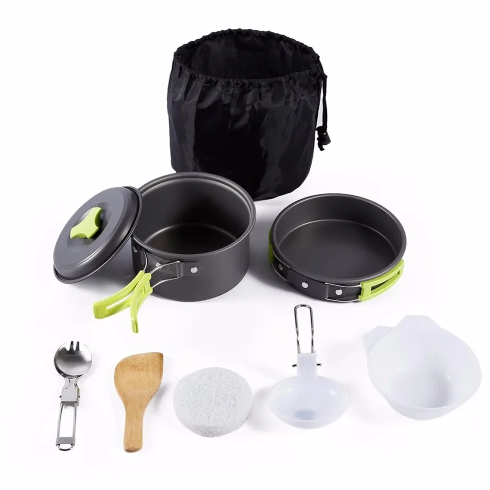 New 8PCS Portable Outdoor Cooking Tool Picnic BBQ Pot Pan Plate Cup Set Stainless Steel Tableware Cutlery Camping Cookware Set
New 8PCS Portable Outdoor Cooking Tool Picnic BBQ Pot Pan Plate Cup Set Stainless Steel Tableware Cutlery Camping Cookware Set