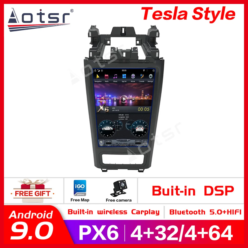 Android9.0 4+64G PX6 For Mahindra XUV500 W8/W10/W11 2011 + Car DVD Player GPS Navigation HeadUnit Multimedia Recorder headunit | Автомобили
