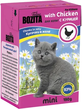BOZITA BOZITA MINI KITTEN CHUNKS IN JELLY CHICKEN for kittens with chicken in jelly 190g
BOZITA BOZITA MINI KITTEN CHUNKS IN JELLY CHICKEN for kittens with chicken in jelly 190g