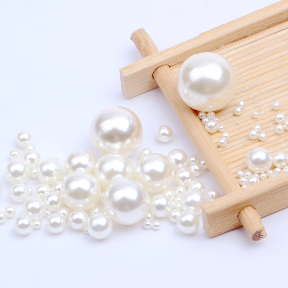 High Bright 1.5mm-18mm Beige/white ABS Imitation pearl No Hole Round charm Loose Beads for Vases Centerpieces DIY Jewelry Making
High Bright 1.5mm-18mm Beige/white ABS Imitation pearl No Hole Round charm Loose Beads for Vases Centerpieces DIY Jewelry Making