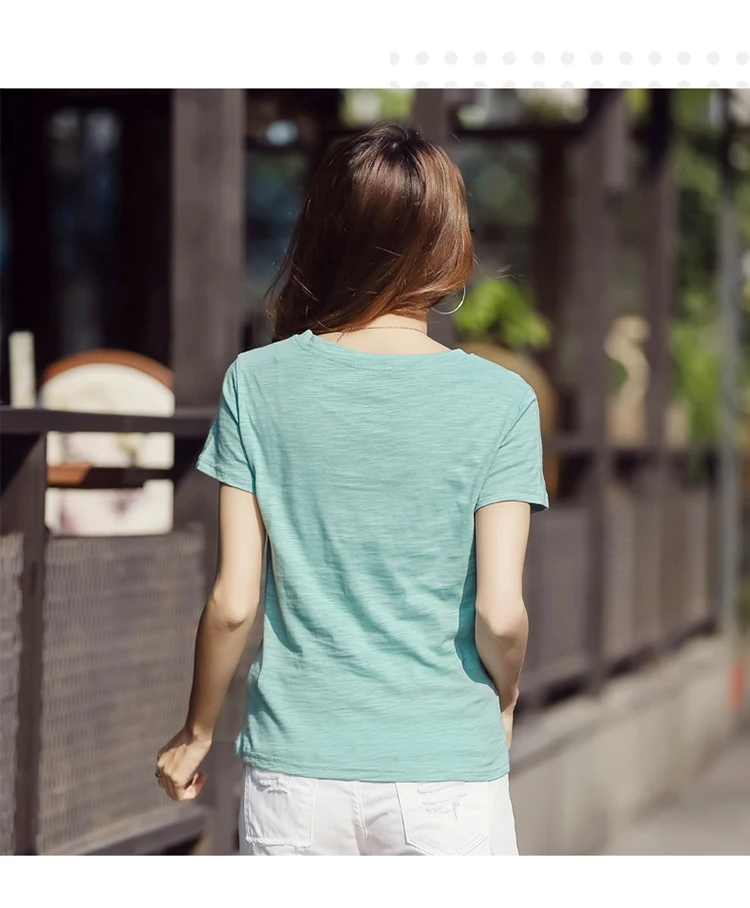 New 95% Cotton letter Women T-shirt Summer Short Sleeve Round Neck Harajuku Printing Tee Women Casual Fashion Female Tops