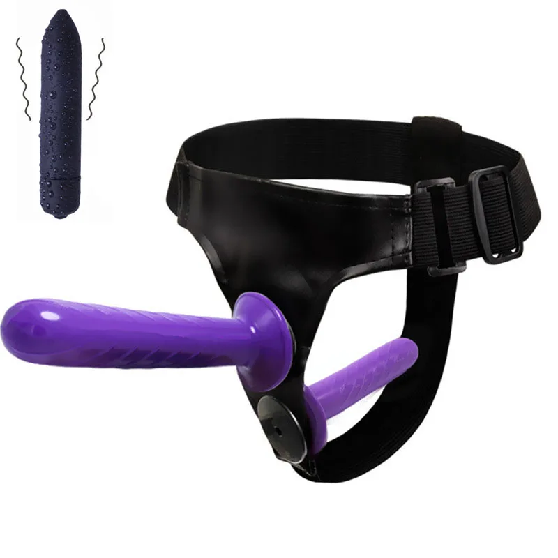 Two strap dildo harness