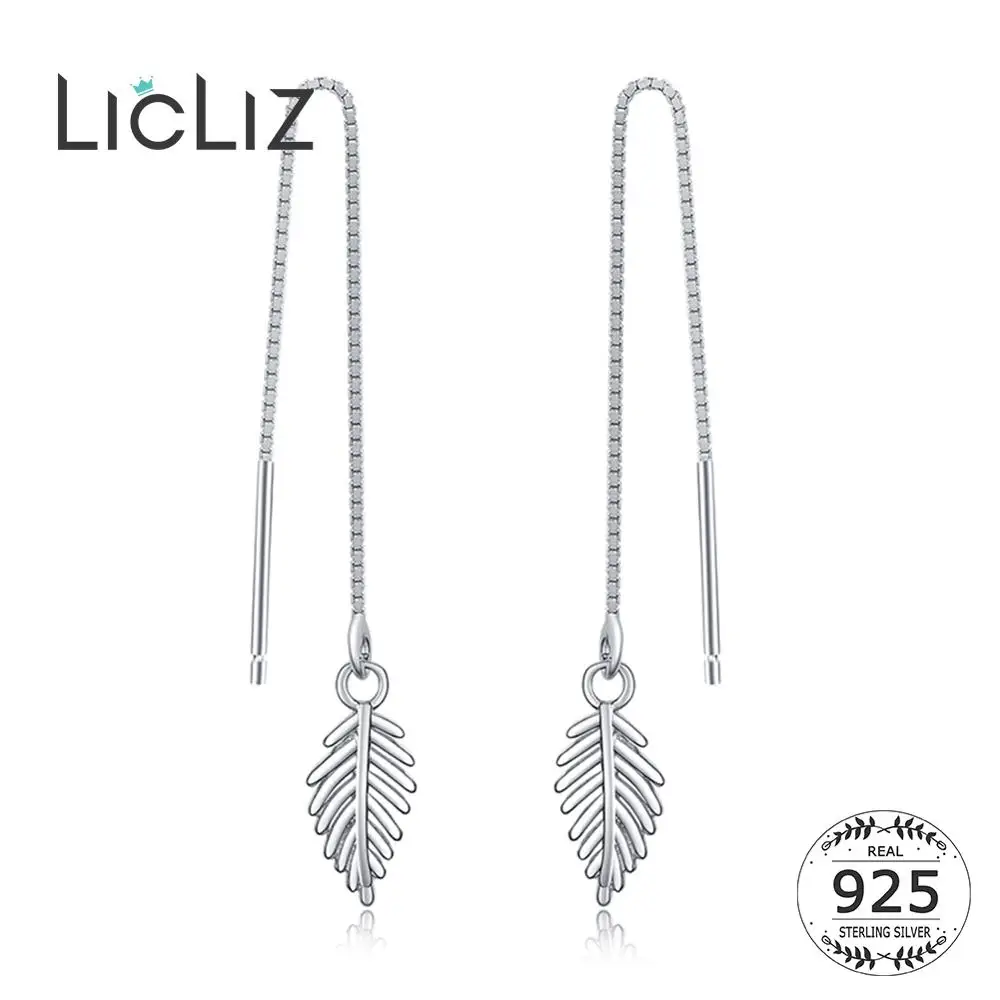 LicLiz 2019 925 Sterling Silver Hollow Leaf Drop Earrings for Women White Gold Long Box Chain 925 Silver Jewelry Brincos LE0633
LicLiz 2019 925 Sterling Silver Hollow Leaf Drop Earrings for Women White Gold Long Box Chain 925 Silver Jewelry Brincos LE0633