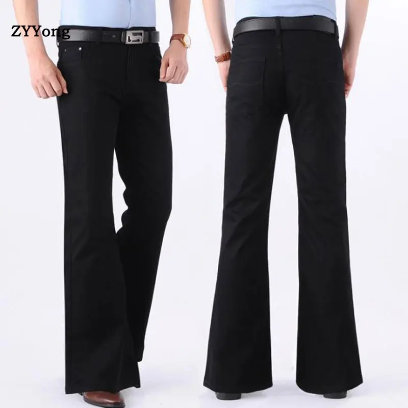 2020 New Mens Loose Boot Cut Jeans Big Flared Slim Brand Blue Black Jeans Designer Classic Male Stretch Denim Jeans Size 28-38
2020 New Mens Loose Boot Cut Jeans Big Flared Slim Brand Blue Black Jeans Designer Classic Male Stretch Denim Jeans Size 28-38