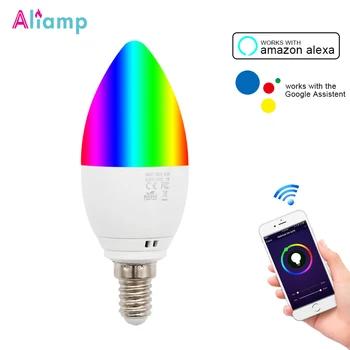 E14 WiFi LED Candle Bulb 5W Equal 40W Lamp RGB Cool Warm White Colour Changing Light Homekit Remote Control by Alexa Google Home
E14 WiFi LED Candle Bulb 5W Equal 40W Lamp RGB Cool Warm White Colour Changing Light Homekit Remote Control by Alexa Google Home