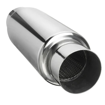 Car Exhaust Muffler 2.5 Inch Inlet Stainless Steel Universal Resonator 12 Inch Long Performance Muffler 
Car Exhaust Muffler 2.5 Inch Inlet Stainless Steel Universal Resonator 12 Inch Long Performance Muffler