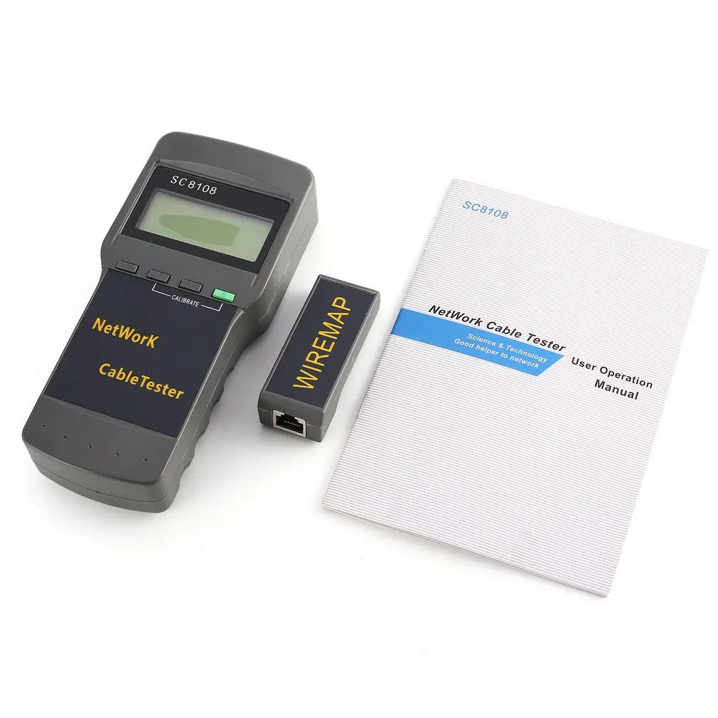 LCD Network Tester Meter Wireless LAN Phone Cable Meter Tester Wire Tracker LCD Display SC8108
LCD Network Tester Meter Wireless LAN Phone Cable Meter Tester Wire Tracker LCD Display SC8108