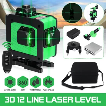 12 Lines Laser Level 3D Self-Leveling 360 Horizontal And Vertical Cross Super Powerful Green Laser Beam Line Measurement Tools
12 Lines Laser Level 3D Self-Leveling 360 Horizontal And Vertical Cross Super Powerful Green Laser Beam Line Measurement Tools