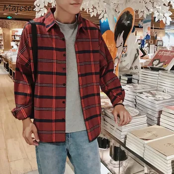 Men Shirt Long Sleeve Plaid Autumn Clothing Plus Size Vintage Japanese Streetwear Mens Shirts Casual Ulzzang Harajuku Simple
Men Shirt Long Sleeve Plaid Autumn Clothing Plus Size Vintage Japanese Streetwear Mens Shirts Casual Ulzzang Harajuku Simple