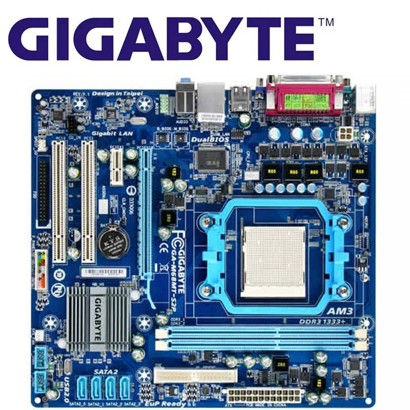 Материнская плата GIGABYTE GA M68MT S2P 630A Socket AM3 DDR3 8G настольная материнская для Phenom II Athlon