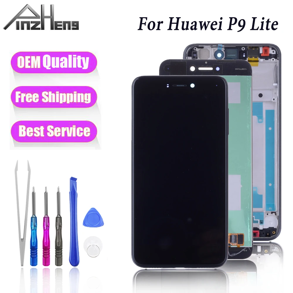 PINZHENG Original LCD For Huawei P9 Lite LCD Touch Screen Display For Huawei P9 Lite Replacement Screen Digitizer With Frame
PINZHENG Original LCD For Huawei P9 Lite LCD Touch Screen Display For Huawei P9 Lite Replacement Screen Digitizer With Frame