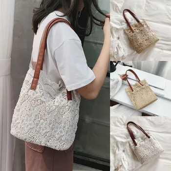 2020 new Summer chic girl lace shoulder bag Women Shopping Handbag Female Tote Bags Big Capacity Foldable Travel Beach Bag
2020 new Summer chic girl lace shoulder bag Women Shopping Handbag Female Tote Bags Big Capacity Foldable Travel Beach Bag