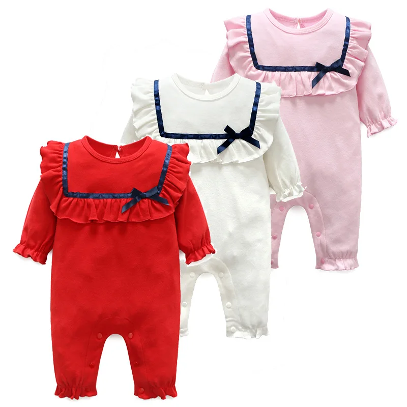 

Baby onesies Female baby newborn clothes thin cotton spring clothes Ha yi 1 year old 0 spring summer March to June