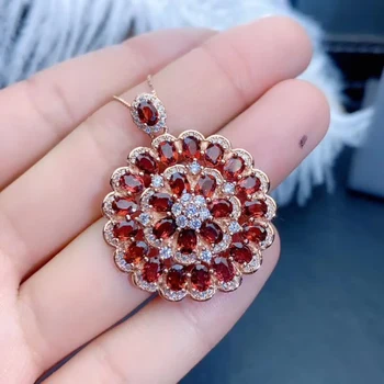 Fidelity natural 3*4mm garnet pendant s925 sterling silver Brilliant fine jewelry for women party red gemstone
Fidelity natural 3*4mm garnet pendant s925 sterling silver Brilliant fine jewelry for women party red gemstone