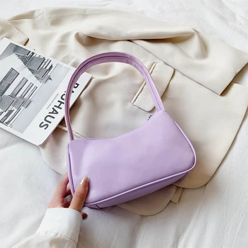 Fashion Solid Color PU Leather Shoulder Bags For Women 2020 Summer Simple Handbags Female Tote Bags Hot Purple Purses
Fashion Solid Color PU Leather Shoulder Bags For Women 2020 Summer Simple Handbags Female Tote Bags Hot Purple Purses