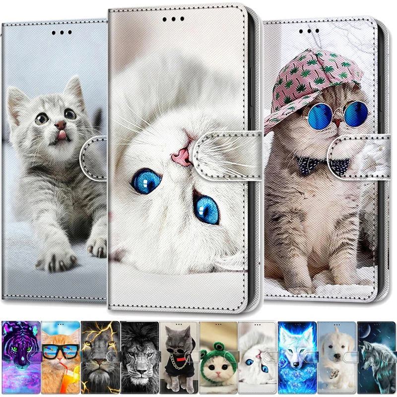 Прохладный животных чехол для Samsung Galaxy S21 FE флип раскладный кожаный S 21 плюс S30 5G