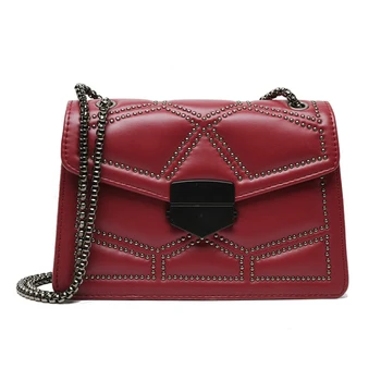 New Women Shoulder Bag PU Leather Diamond Lattice Chain Messenger Bag Female Luxury Fashion Brand Design Flap Crossbody Bag 
New Women Shoulder Bag PU Leather Diamond Lattice Chain Messenger Bag Female Luxury Fashion Brand Design Flap Crossbody Bag