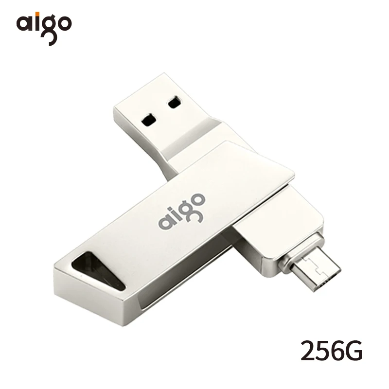 Aigo 256 ГБ usb 3 0 360 ° вращающийся высокоскоростной флэш-накопитель OTG pendrive type C для Android