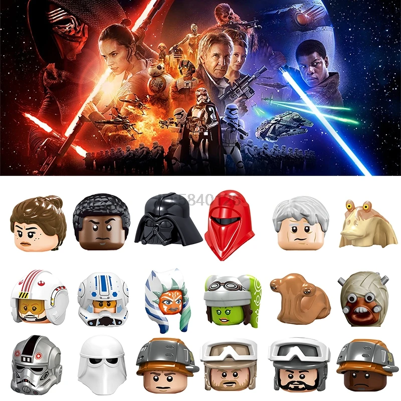 The Force Awakens Action Figure Rey Finn Star Figures Head Building Blocks Kids Toys For Children