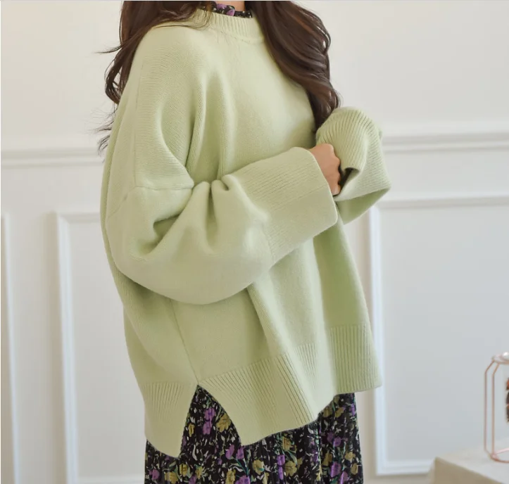 sweater women o-neck cashmere autumn winter jumper oversized