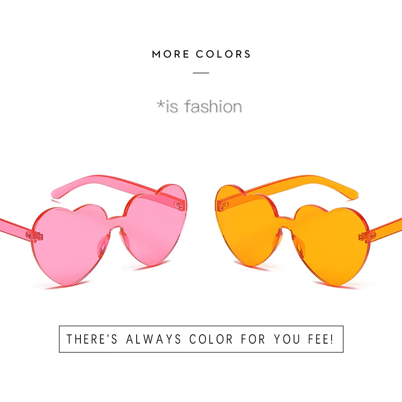 Oversized Herz Sonnenbrille Für Damen Uv Schutz Candy Farben_voghion.com