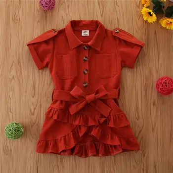 Bear Leader Baby Girls Solid Short Sleeve Summer Clothes 2-6 Years Kids Casual Dresses with Sashes Ruffles Fashion Brief Dress 
Bear Leader Baby Girls Solid Short Sleeve Summer Clothes 2-6 Years Kids Casual Dresses with Sashes Ruffles Fashion Brief Dress