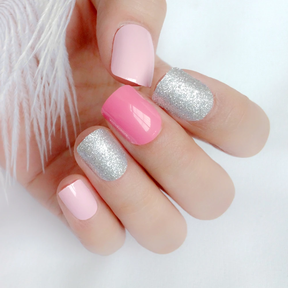 24Pcs Glitter Silver Pink False Nails With Design Leopard Giraffe Artificial Fake Nails Full Cover Finger Tips Manicure Tools
24Pcs Glitter Silver Pink False Nails With Design Leopard Giraffe Artificial Fake Nails Full Cover Finger Tips Manicure Tools