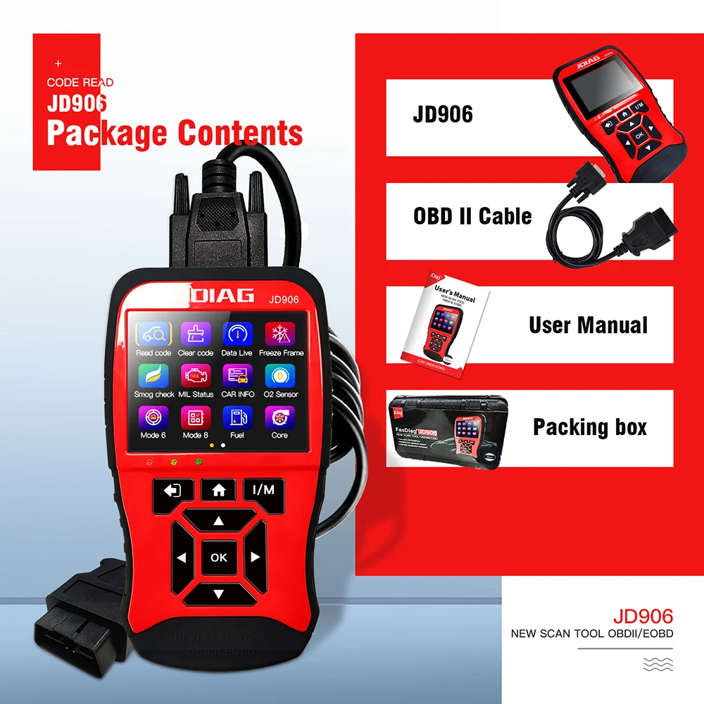 professional obd2 automotive scanner JDiag JD906 Full System with Russian language Upgraded Code Reader OBD2 Scanner JD906 KW850
professional obd2 automotive scanner JDiag JD906 Full System with Russian language Upgraded Code Reader OBD2 Scanner JD906 KW850