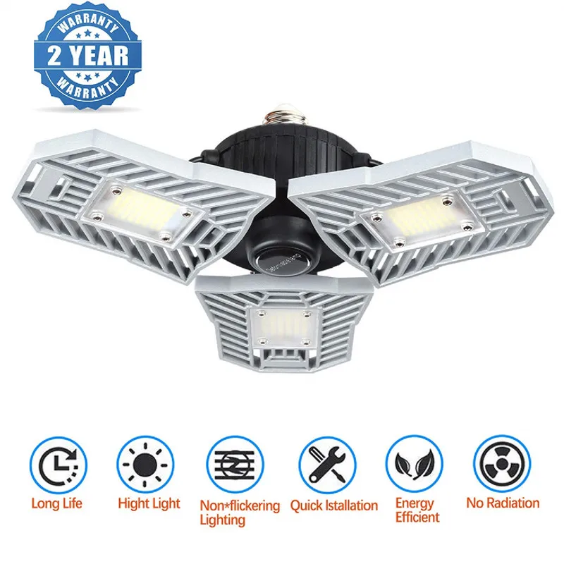 E27 LED Bulbs Tubes 60W Led Deformable Garage Light 360° lighting with 3 Aluminum LED Heads For Home Garages / Basement lighting
E27 LED Bulbs Tubes 60W Led Deformable Garage Light 360° lighting with 3 Aluminum LED Heads For Home Garages / Basement lighting