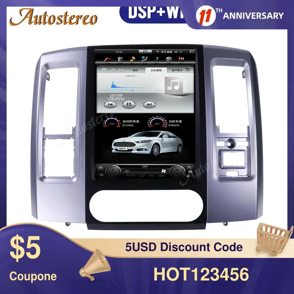 For Dodge RAM 2008-2013 Android 9.0 Multimedia Radio Vertical Screen GPS Navigation Car Radio Tape Recorder Auto Stereo HeadUnit
For Dodge RAM 2008-2013 Android 9.0 Multimedia Radio Vertical Screen GPS Navigation Car Radio Tape Recorder Auto Stereo HeadUnit
