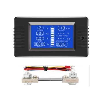 DC Voltmeter Ammeter LCD Display Digital Wattmeter Multimeter Tester Meter Monitor (with 100A Shunt)
DC Voltmeter Ammeter LCD Display Digital Wattmeter Multimeter Tester Meter Monitor (with 100A Shunt)