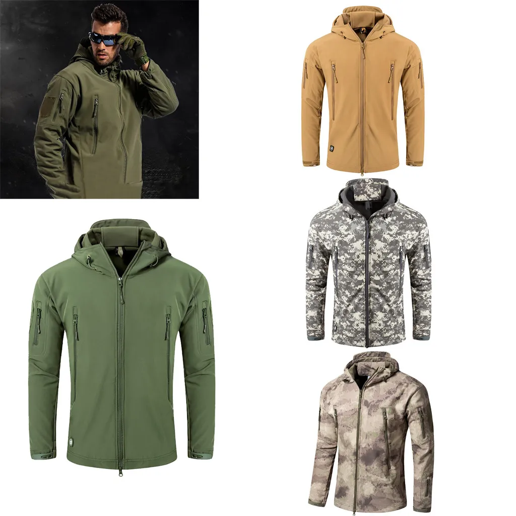 Mens Autumn Winter Fleece Zipper Hoodies Long Sleeve Hooded Sweatshirt Tactical Military Tracksuit Jacket Outerwear Coat 
Mens Autumn Winter Fleece Zipper Hoodies Long Sleeve Hooded Sweatshirt Tactical Military Tracksuit Jacket Outerwear Coat