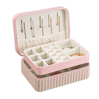 Creative Multilayer Jewelry Box Faux PU Rhinestone Solid Color Ring Necklace Earrings Jewellery Storage Case Organizer
Creative Multilayer Jewelry Box Faux PU Rhinestone Solid Color Ring Necklace Earrings Jewellery Storage Case Organizer