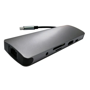9 in 1 Type-C HUB ,Docking Station Type-C to HDMI Network Card PD Fast Charging Docking Station USB-C HUB,for PC
9 in 1 Type-C HUB ,Docking Station Type-C to HDMI Network Card PD Fast Charging Docking Station USB-C HUB,for PC