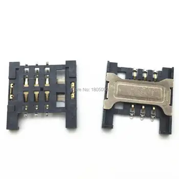 

100pcs Micro SIM Card Slot Reader Holder Connector SIM Card Socket For Lenovo A298T A288T A336 ZTE V880 U880 mobiles Repair part