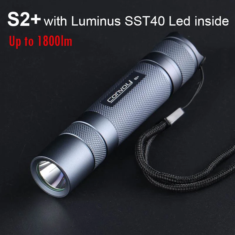 Powerful LED Flashlight Convoy S2 Plus with Luminus SST40 Led 18650 Torch Light 1800lm Lanterna Portable Work Camp Flash Light
Powerful LED Flashlight Convoy S2 Plus with Luminus SST40 Led 18650 Torch Light 1800lm Lanterna Portable Work Camp Flash Light