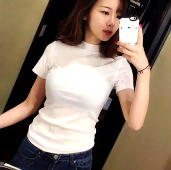 MRMT 2020 Brand New Women's T Shirt Semi-high Collar Solid Color Short-sleeved T-shirt for Female Shirt Tight Tops Tshirt
MRMT 2020 Brand New Women's T Shirt Semi-high Collar Solid Color Short-sleeved T-shirt for Female Shirt Tight Tops Tshirt