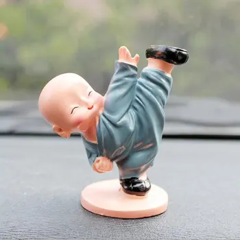 

Creative Cute Car Interior Ornaments Kungfu Little Monk Ornaments Decor Auto Interior Decoration Car Accessories